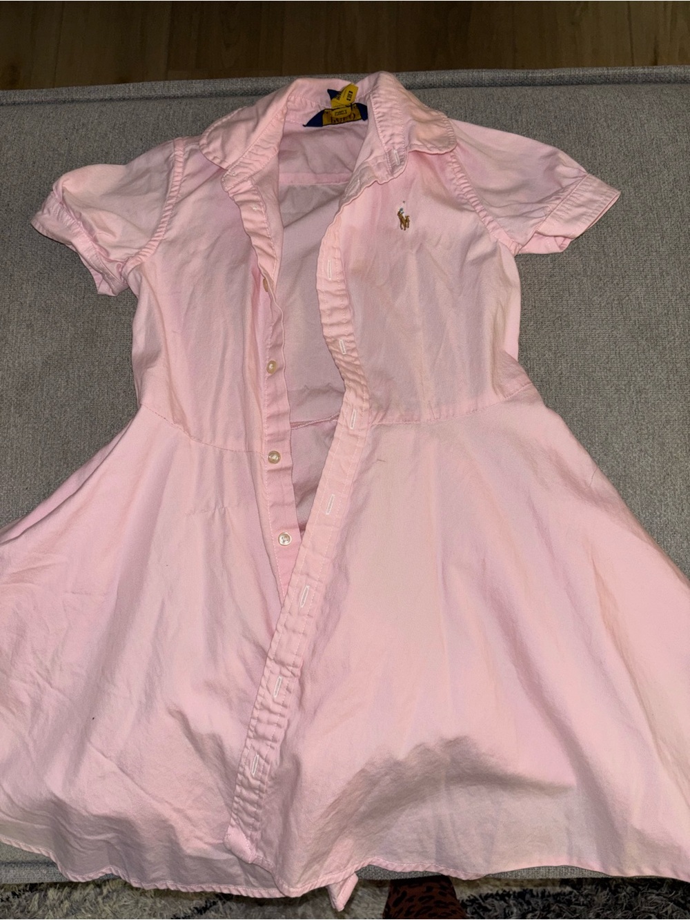 Ralph Lauren Light Pink Button-Front Shirt Dress